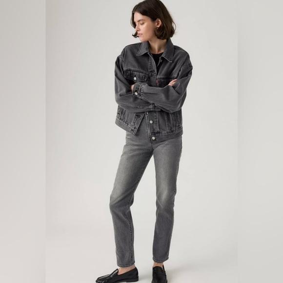 Levi's|Women’s Wedgie Slim Dark Gray Straight Jeans,high waist•••size 26,staple - Picture 2 of 16